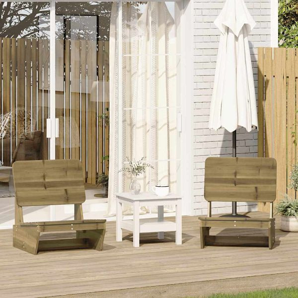 vidaXL Gartenstühle 2 Stk. 60x64x70,5 cm Kiefernholz Imprägniert, 859316