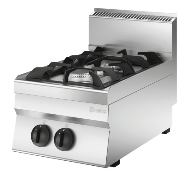 Bartscher Gasherd 650, 2 Kochstellen, 2FL, Tischgerät, 1151123