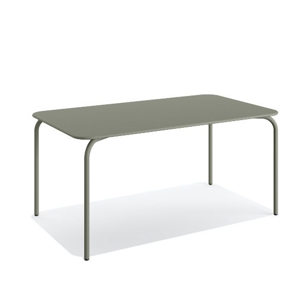 Feros Shine Gartentisch Stahl rechteckig, Grün, 20603