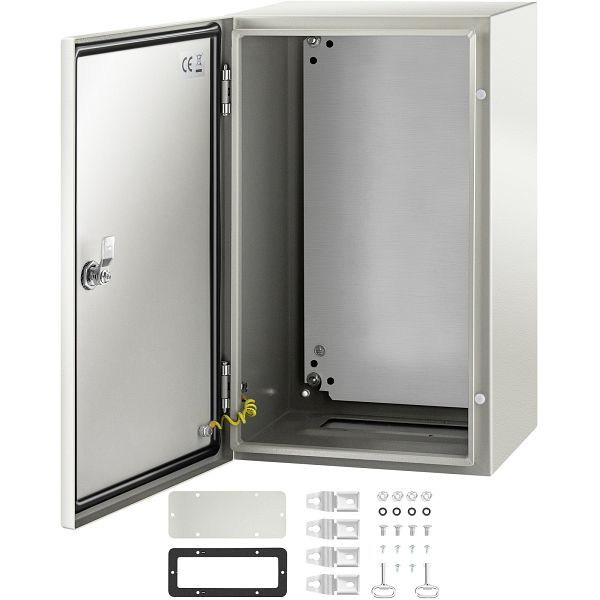 VEVOR Schaltschrank Kohlenstoffstahl Verteilerschrank Industriegehäuse 50x30x25cm Schaltkasten, DQXJSTCFS50X30X25V0