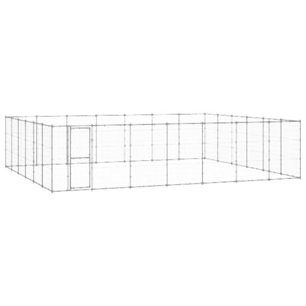 vidaXL Outdoor-Hundezwinger Verzinkter Stahl 50,82 m², 3082330