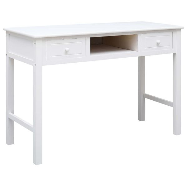 vidaXL Schreibtisch Weiß 110×45×76 cm Holz, 284157, 8719883669250