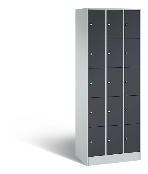 C+P Schließfachschrank Serie 8070, H1950xB680xT480 mm, Grau/Anthrazit, 80700-30 S10404