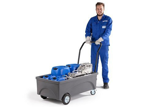 DENIOS Transportwagen für Kleingebinde, aus Polyethylen (PE), 239979