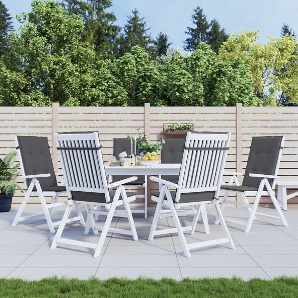 vidaXL Gartenstuhlauflagen für Hochlehner 6 Stück Anthrazit 120x50x3 cm, 314104