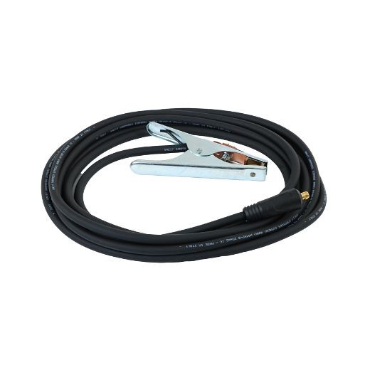 ELMAG Massekabel 25mm², 5 Meter, 200A Masseklemme, Steckerdurchmesser 9mm 16/25, komplett montiert, 55262