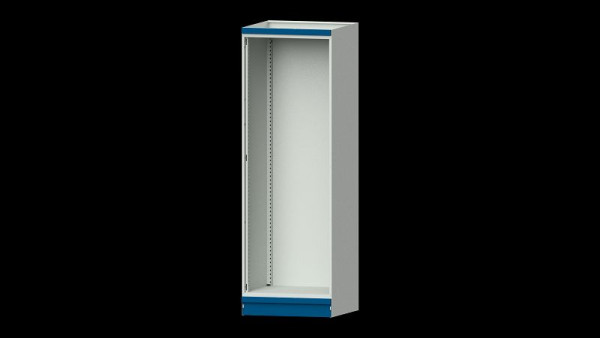 ANKE Werkbänke Basisschrank modulares Schranksystem, Modell 100, 715 x 720 x 2200 mm, Leergehäuse offen, RAL 7035/5010, 631.000