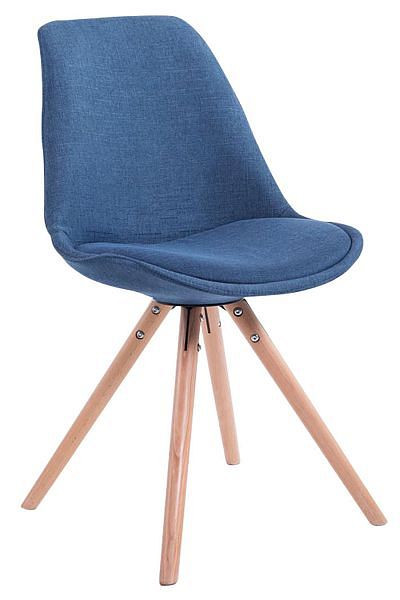 CLP Besucherstuhl Toulouse Stoff Natura Rund, blau, 151635110