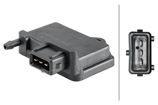 HELLA Sensor, Ladedruck, 3-polig, geschraubt, 6PP 358 152-171