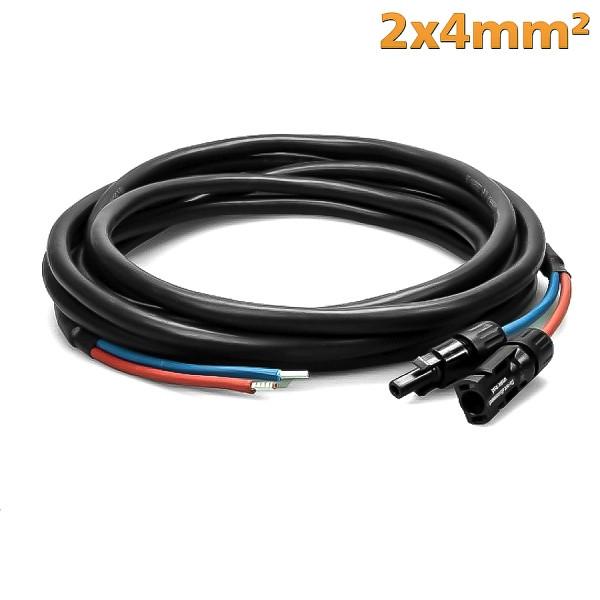 WATTSTUNDE DAC 4.20 Anschlusskabel Solarmodul zu Laderegler 20 Meter 2x4mm², 41-1007-007