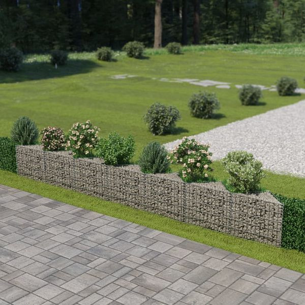 vidaXL Gabionenwand Verzinkter Stahl 450×30×50 cm, 143572