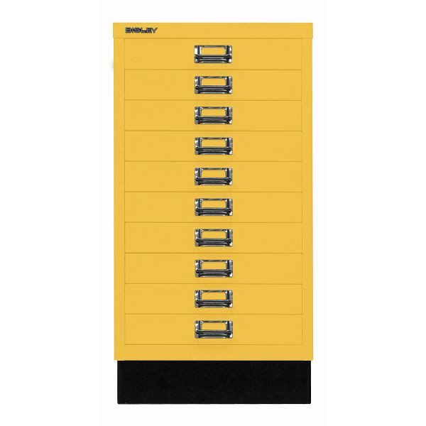 Bisley MultiDrawer™, Inkl. Sockel, DIN A3, 10 Schubladen, 642 sunflower, L29A310S642