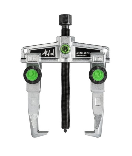 KUKKO 2-armiger Universal-Abzieher mit schnellverstellbaren Abzugshaken, bis 90 mm Spannweite, 100 mm Spanntiefe, 20-1x