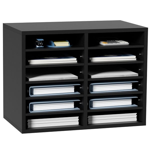 VEVOR Briefablage Schreibtisch Organizer 520 x 305 x 410 mm, 2,3–5,6 cm Einstellbar A4 Stapelbar Quer, Papierablage, MZWJZLFPJBH12855MV0