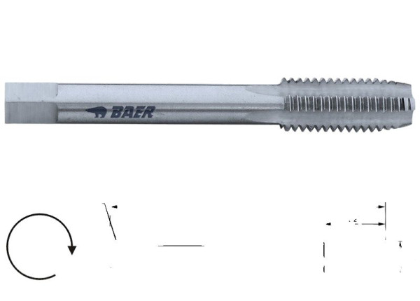 BAER HSSG Maschinengewindebohrer - Form C - UNS 3/4 x 24 - ISO 529, 160501008