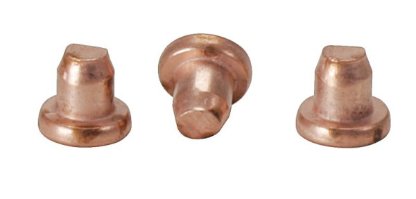 KS Tools Nieten 3x3,2mm verkupfert, VE: 100 Stück, 500.8574