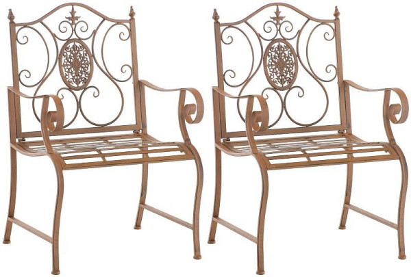 CLP 2er Set Gartenstühle Punjab, antik braun, 320693