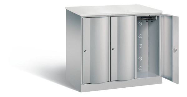 C+P XL-Schließfachschrank Resisto, H1077xB1148xT640mm, Farbe: Weißaluminium, 8271-373 S10063