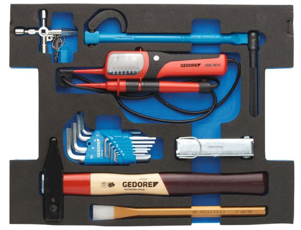 GEDORE Sortiment Sanitär 23-teilig in Modul, 2/4 Check-Tool-Modul, 2940604