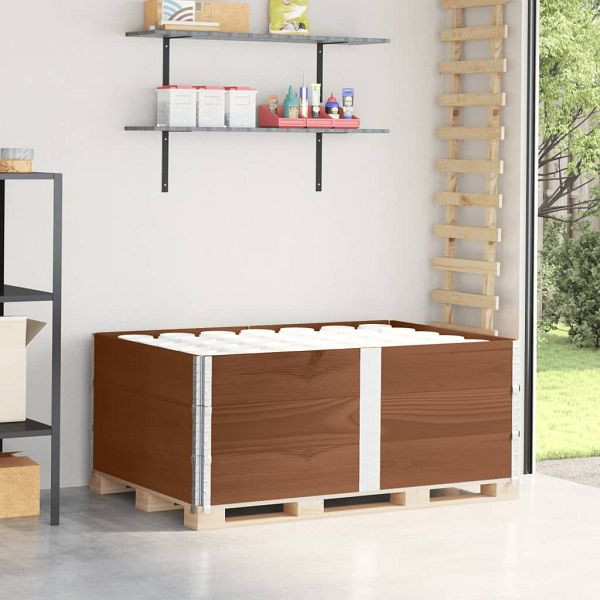 vidaXL Paletten-Aufsatzrahmen 3 Stück Braun 150x100cm Massivholz Kiefer, 3295385