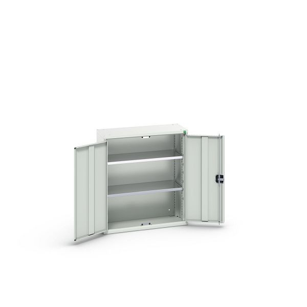 bott verso Flügeltürschrank, mit 2 Fachböden, BxTxH: 800 x 350 x 900 mm, Lichtgrau / Lichtgrau, 16926111.16