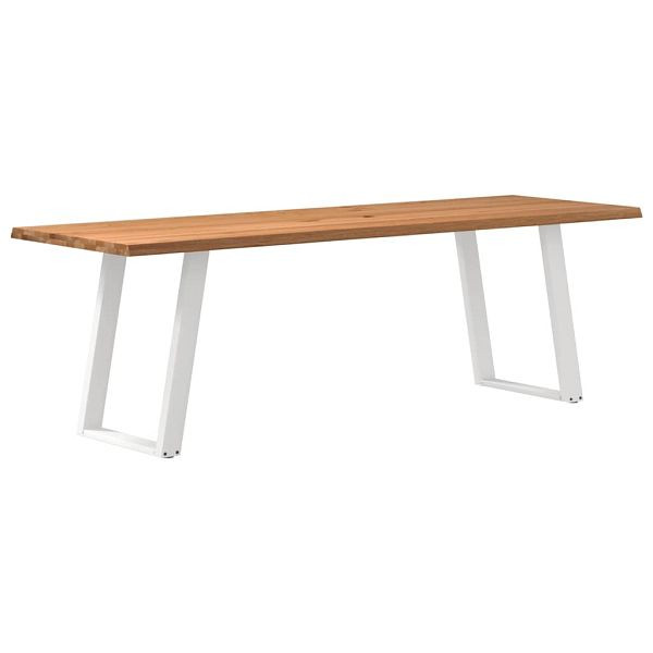 vidaXL Esstisch mit Baumkanten 240x80x74cm Massivholz Eiche Rechteckig, 3304131