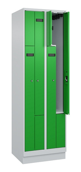 C+P Z-Spind Evolo PLUS, Sockel, 4 Fächer, 1950x600x500mm, 7035/6037, Zylinderschloss, 049023-204 S10038