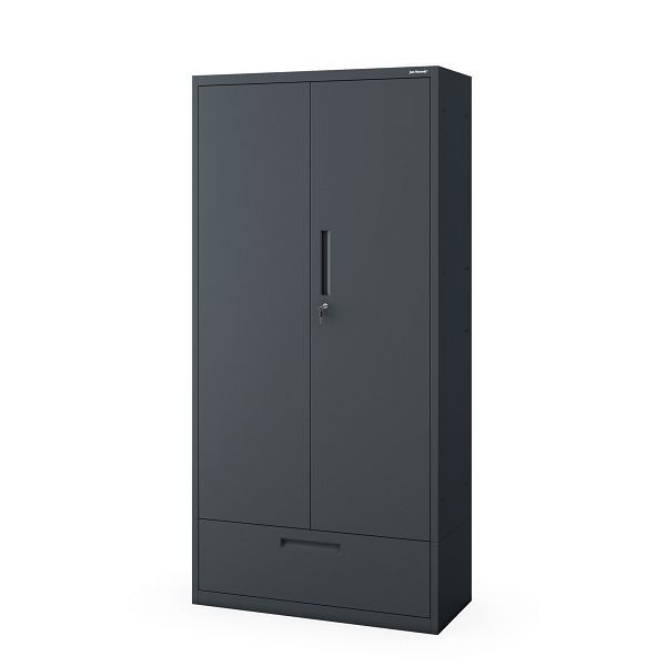 Jan Nowak Modularer multifunktionaler Metallschrank mit Schublade MEGAN 1850 x 900 x 400 mm, Anthrazit, 2326