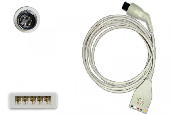 Golmed 5-adriges EKG-Stammkabel mit VS-Stecksystem, zu Mindray, Farbe: weiß, rot, grün, gelb, schwarz, 15-5-G76.3