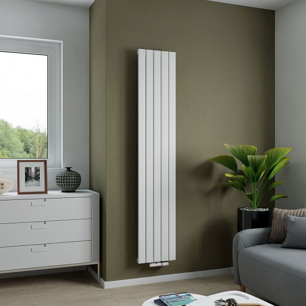 Ximax Aluminiumheizkörper Levis 1800 mm x 345 mm 685 Watt Mittenanschluss Weiß Struktur, 11524