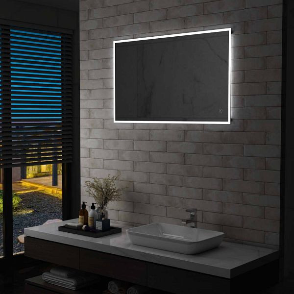 vidaXL LED-Badspiegel mit Berührungssensor 100x60 cm, 144737