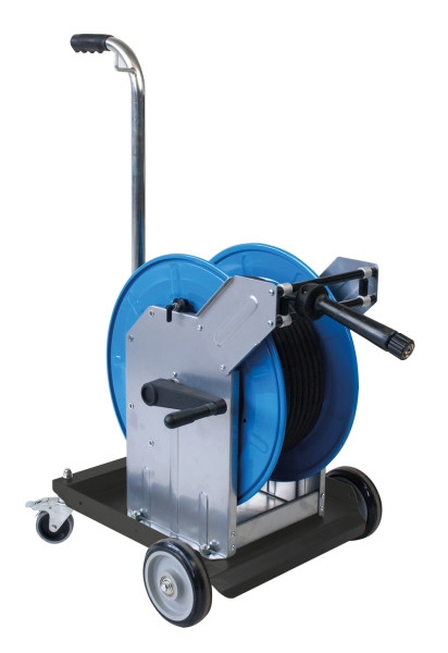 Rapid Schlauchaufroller, handbetätigt, fahrbahr, ohne Schlauch, für max. 50 m, DN 12, 08 006