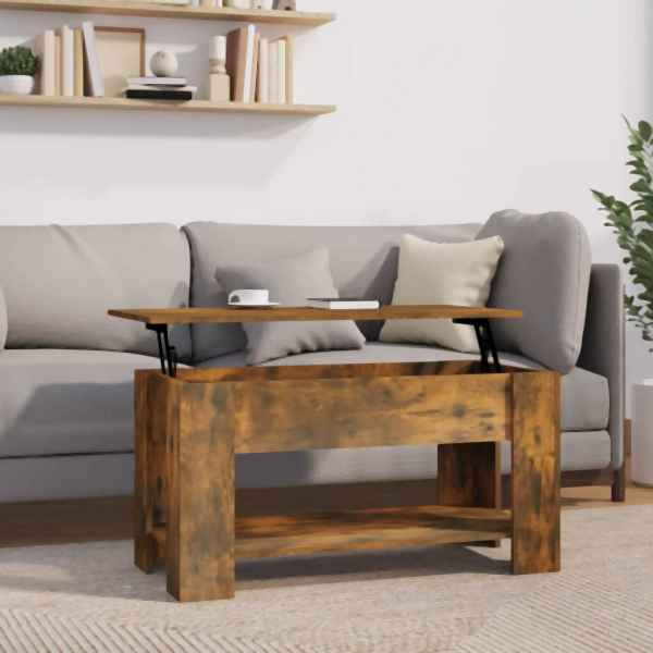 vidaXL Couchtisch Räuchereiche 101x49x52 cm Holzwerkstoff, 819272