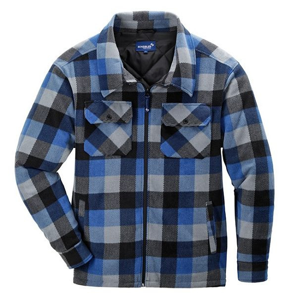 Scheibler Thermojacke Callan, blau/schwarz/grau-kariert, Größe: L, 8788-L