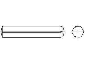 Zylinderkerbstifte DIN 1473 Stahl 10 x 45 VE=S (25 Stück)