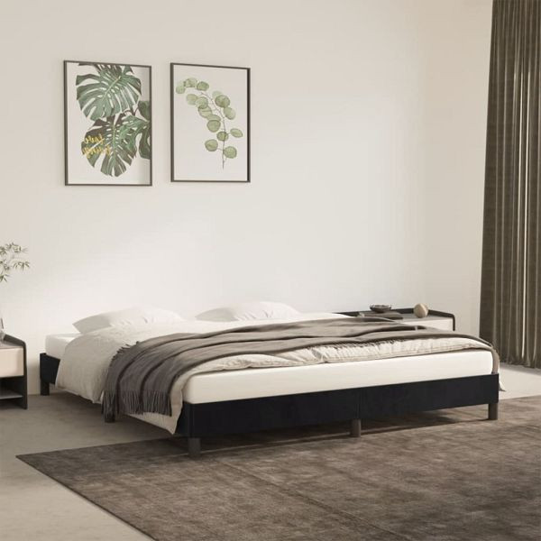 vidaXL Bettgestell Schwarz 180×200 cm Samt, 346990, 8720287170396