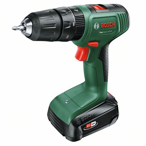 Bosch Akku-Zweigang-Schlagbohrschrauber EasyImpact 18V-40: 1Akkupack PBA 18V 1,5Ah W-A, 06039D8101