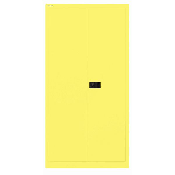 Bisley Flügeltürenschrank UNIVERSAL, 3 Fachböden für 4 Ordnerhöhen, 641 zinkgelb, Belastbarkeit: 80kg je Fachboden, E722A03G641
