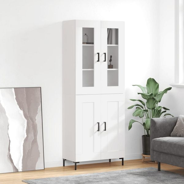 vidaXL Highboard Weiß 69,5x34x180 cm Holzwerkstoff, 3198337
