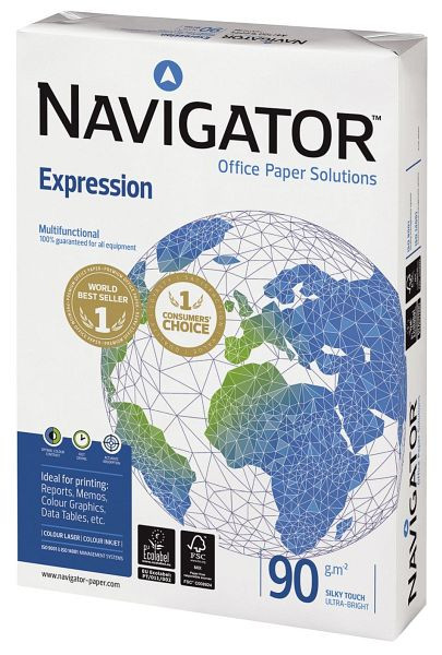 NAVIGATOR Premium Büropapier Expression - A4, 90 g/qm, weiß, 500 Blatt, N90A4