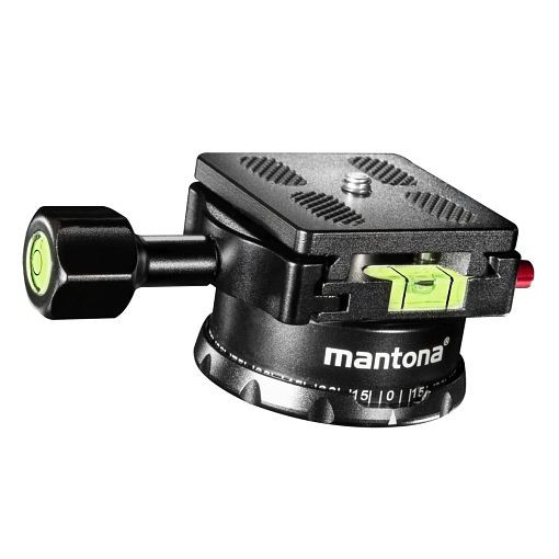Mantona Panoramakopf 360°, Produktfarbe: Schwarz, 1019887, 4250234598873