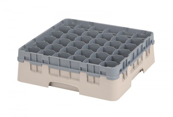 Cambro Spülkorb mit 36 Fächer Camrack® 11,4 cm Beige, 36S418184
