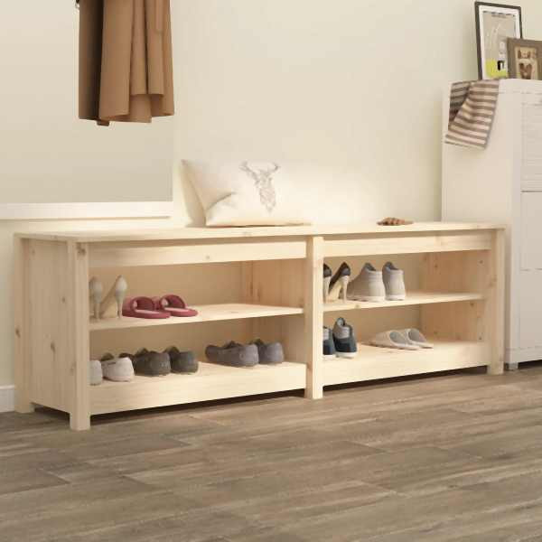 vidaXL Schuhbank 160x36,5x50 cm Massivholz Kiefer, 821724