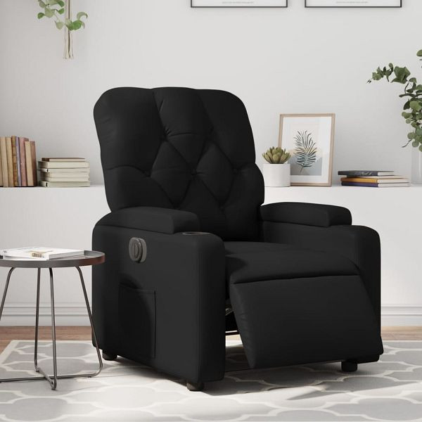vidaXL Relaxsessel Elektrisch Schwarz Kunstleder, 3204758