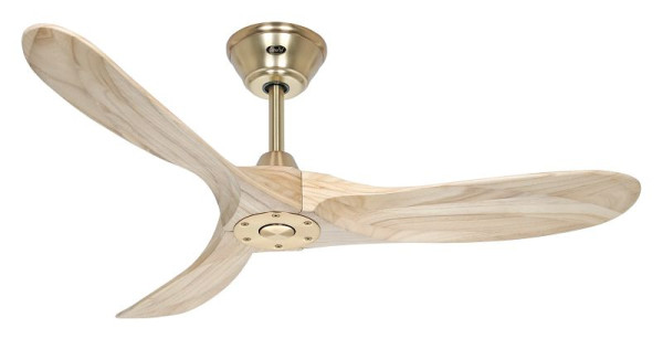 CasaFan Deckenventilator Eco Genuino 122 Messing gebürstet-Massivholz natur, 312222