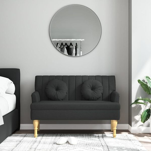 vidaXL Sitzbank mit Kissen Schwarz 113x64,5x75,5 cm Stoff, 372132