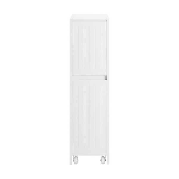 SoBuy Badunterschrank mit zwei Schubladen Weiß 60x17x75 cm, Funktional, BZR111-W