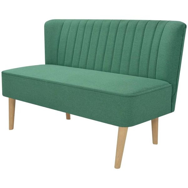 vidaXL Sofa Stoff 117 x 55,5 x 77 cm Grün, Material: Polyester: 100%, 244073