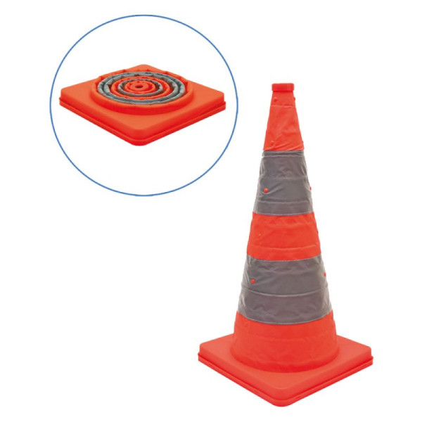 Stein HGS Faltleitkegel 'Cone' vollreflektierend, mit integriertem Blinklicht, 300 x 300 x 50 mm, 28052