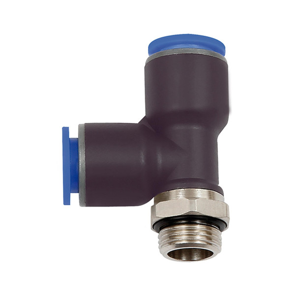 Riegler T-Steckverschraubung »Blaue Serie«, L-Form, drehbar, G 3/8, Ø14mm, 135650